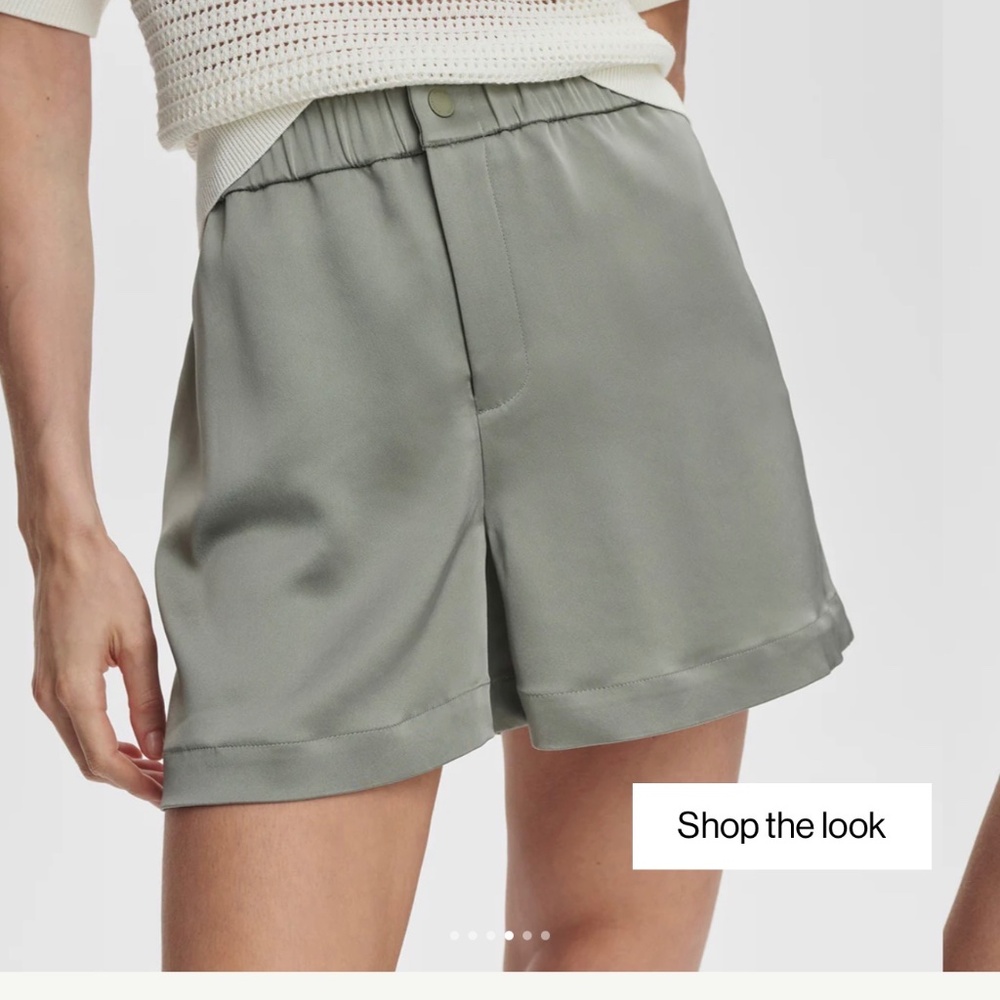 Varley Sarka Women's Sage Green High Waist Shorts